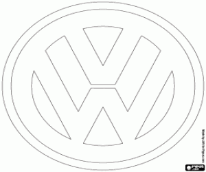 Volkswagen logo kleurplaat