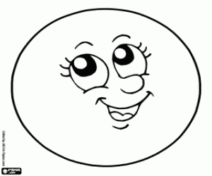 Volle maan kleurplaat