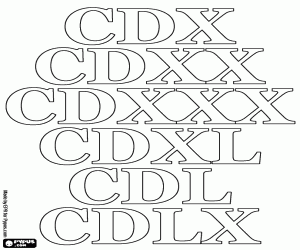 Voor het tellen in tientallen van 410 tot 460 kleurplaat