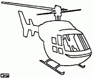 Vooraanzicht van een helikopter kleurplaat