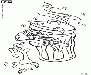 Vuilnisbak, Trash Pack kleurplaat