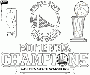 Warriors, 2017 NBA Kampionen kleurplaat