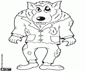 Weerwolf kleurplaat
