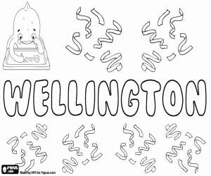 Wellington, mannelijke voornaam kleurplaat