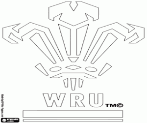 Welsh rugby nationale team logo kleurplaat