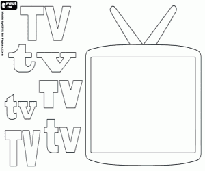 Werelddag van de televisie kleurplaat