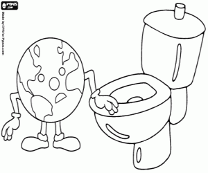 Werelddag voor Toilet kleurplaat