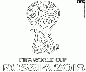 Wereldkampioenschap FIFA Rusland 2018 logo kleurplaat
