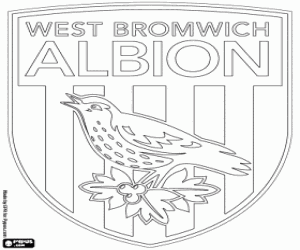 West Bromwich Albion logo kleurplaat