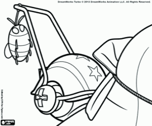 White Shadow de slakkenhuis met een insect kleurplaat