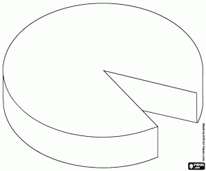 Een wiel van ambachtelijke kaas kleurplaat