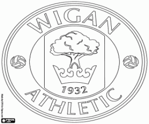 Wigan Athletic badge kleurplaat