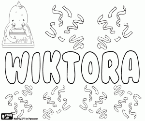 Wiktora, vrouwelijke van Wiktor kleurplaat