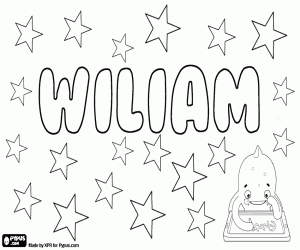 Wiliam, variant van Willem kleurplaat