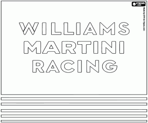 Williams Martini Racing logo kleurplaat