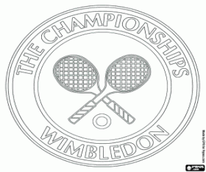 Wimbledon toernooi logo kleurplaat