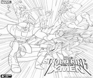 Wolverine en de X-Men kleurplaat