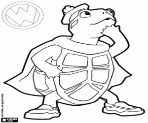 Wonder Pets: De schildpad Tuck kleurplaat
