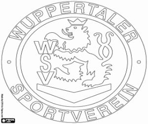 Wuppertaler SV embleem kleurplaat
