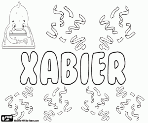 Xabier, Baskische naam kleurplaat