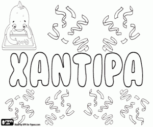 Xantipa, variant van Xanthippe kleurplaat