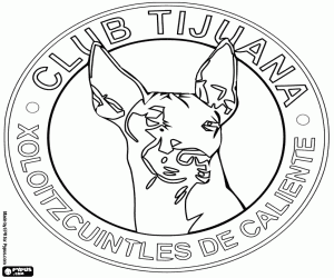 Xolos de Tijuana embleem kleurplaat