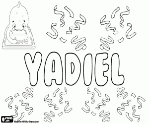 Yadiel, variant van Yehudiel kleurplaat