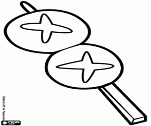 Yaki Shitake, Japanse paddestoelen kleurplaat