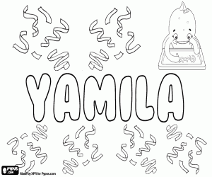 Yamila, variant van Jamila kleurplaat