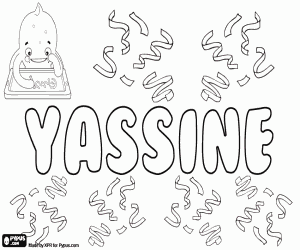 Yassine, variant Yassin kleurplaat