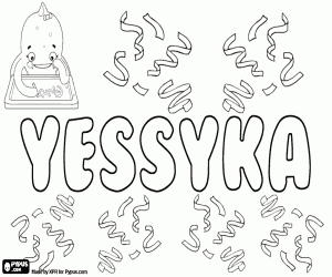 Yessyka, variant van Jessica kleurplaat
