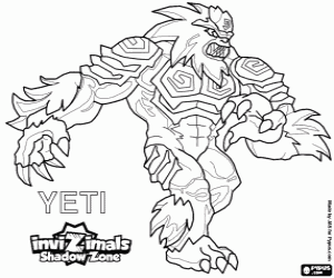Yeti, Invizimals Shadow Zone kleurplaat
