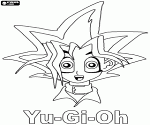 Yugi toen hij nog een kind was kleurplaat
