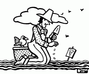 Zaaitijd in de moestuin kleurplaat