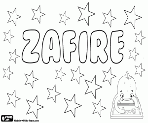 Zafire, variant van Zafira kleurplaat