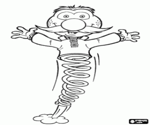 Zebedee, karakter van Minimolen kleurplaat