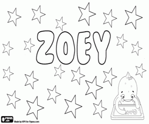 Zoey, variant van Zoe kleurplaat