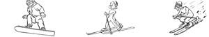 Sneeuw sporten kleurplaten
