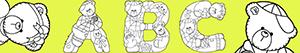 Letters met beren kleurplaten